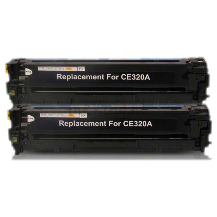 Non-Genuine HP 128A CE320AD Toner Black 2-Pack Inkking
