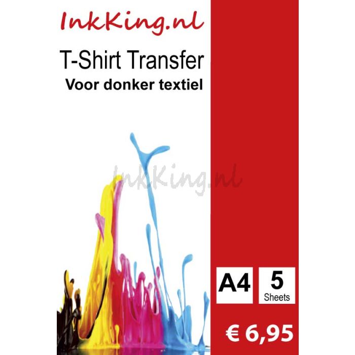 T-hirt transfer voor donker textiel inkking