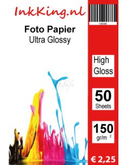 INKKING Fotopapier Hoogglans 15X10 150gr 1-Zijdig 50st.