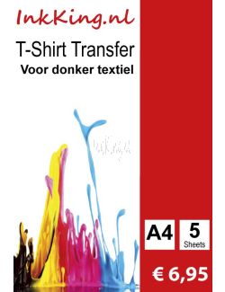 T-hirt transfer voor donker textiel inkking