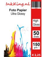 INKKING Fotopapier Hoogglans 15X10 150gr 1-Zijdig 50st.