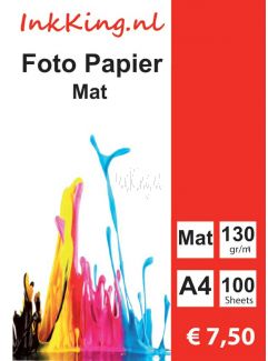 INKKING Fotopapier Mat A4 130gr 1-Zijdig 100st.